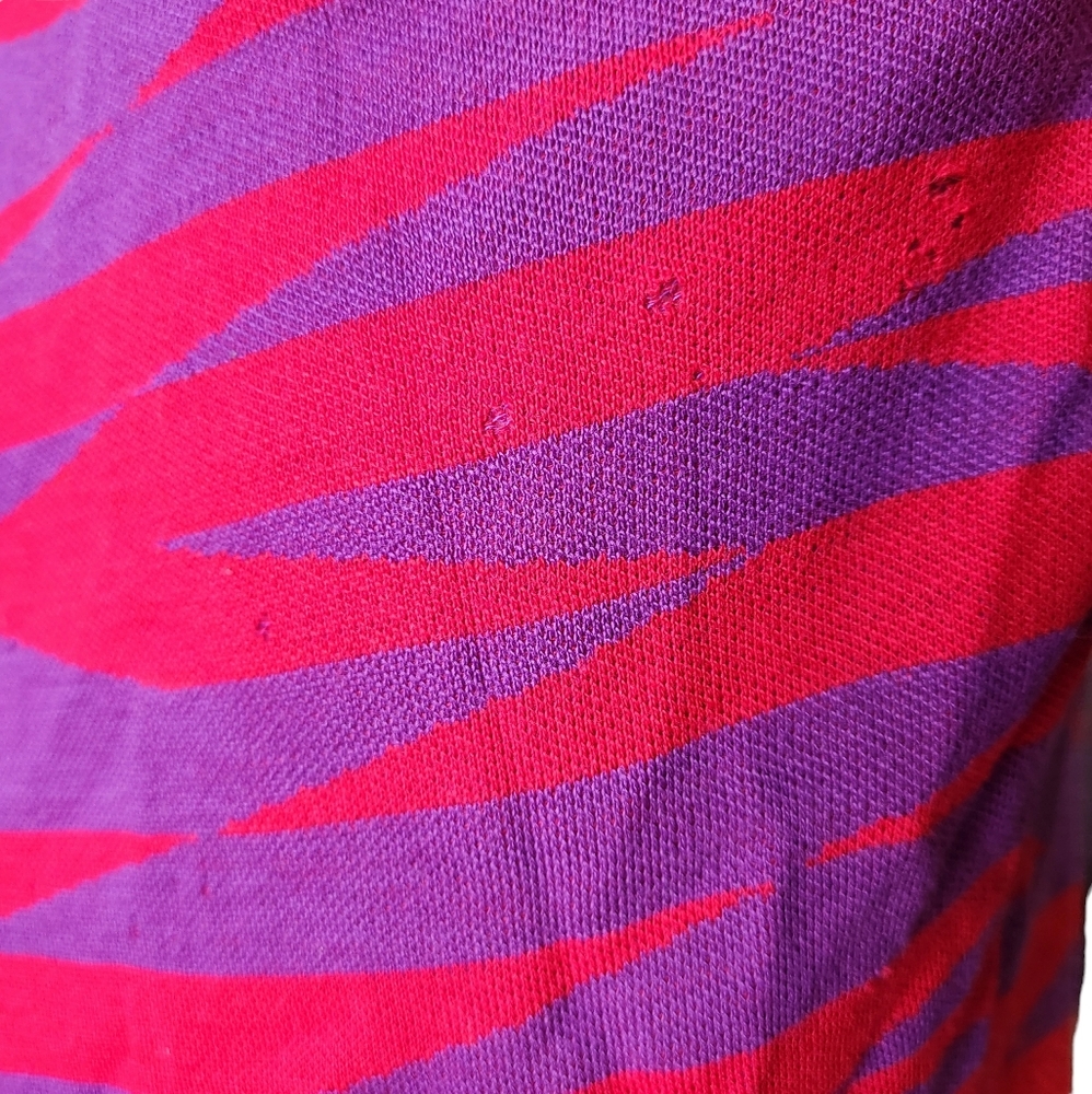 Vintage l. Magnin Rudi Gernreich Purple Red Long Sleeve Dress 10 - Picture 8 of 16